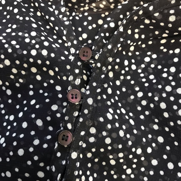 Black spotted blouse by Jennifer and Grace - Picture 3 of 8